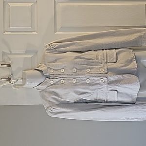 Prize White& Navy Stripped stretch Blazer. Size 10.